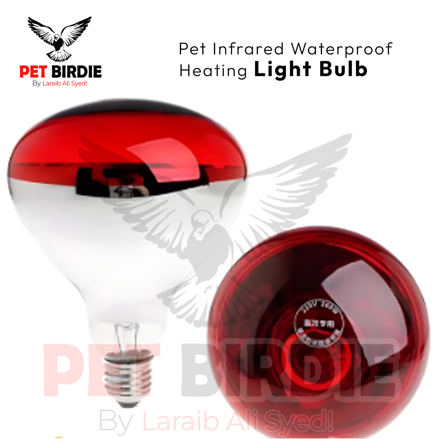 Pet Infrared Waterproof Heating Light Bulb