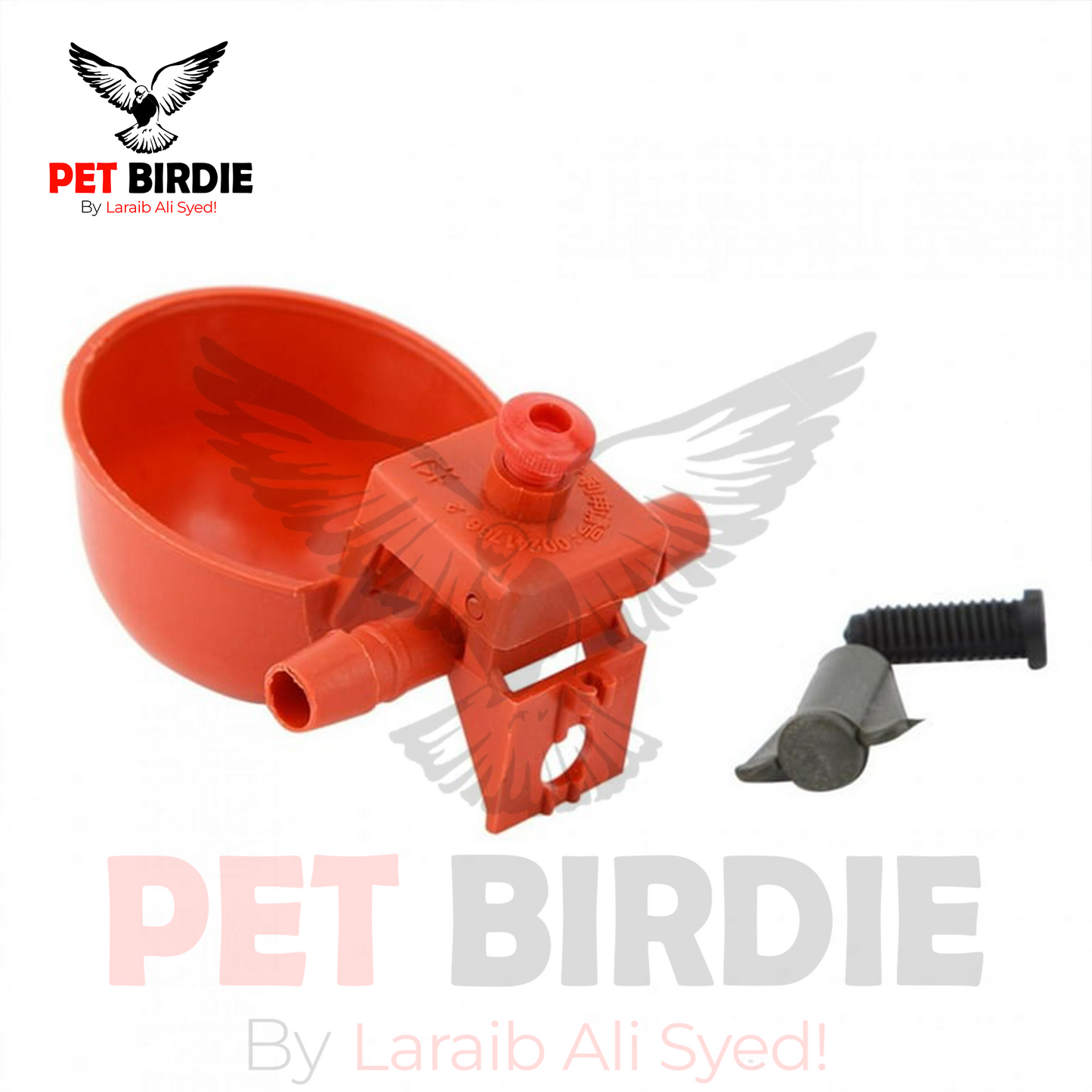 Red Auto cup for poultry setups and frams ( Pack of 2 )